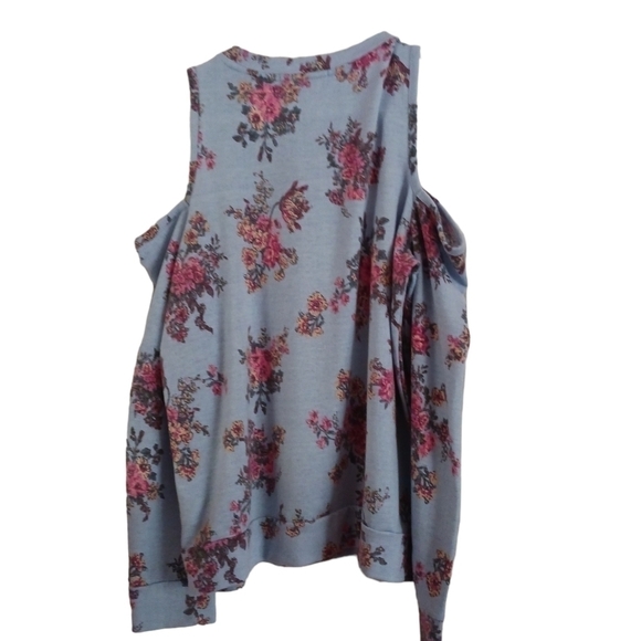 Pink Rose Keyhole Sleeved Floral Top - Picture 4 of 5